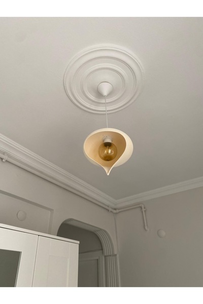 MarsCrafts Su Damlası Sarkıt Bohem Beton Görünümlü Tekli Avize ( Ampul Hediye...