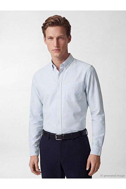 LC Waikiki Ozmarka New Season Regular Fit Striped Oxford Men's Shirt