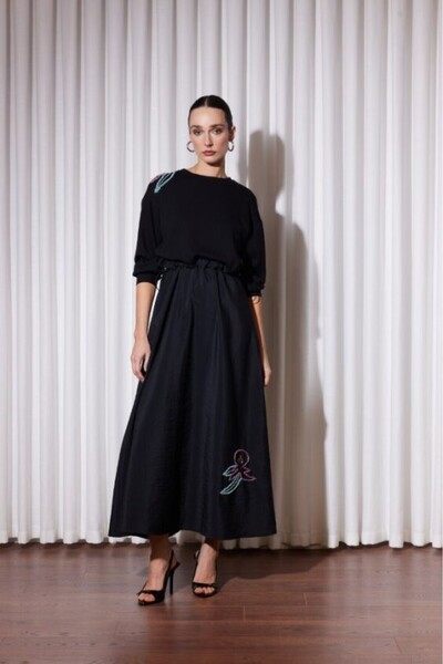 Missemramiss 5189 Nakışlı Duo Elbise