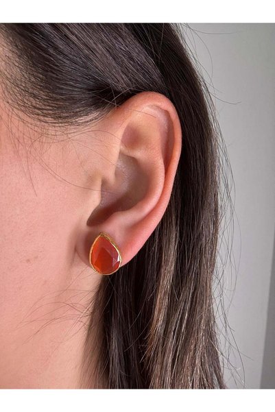 Design by Kadir Kadir Jewellery 22 Ayar Altın Kaplama Kadın Minimal Küpe -El ...