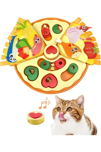 OEM Petfino Jucărie Interactivă - Pizza Slow Food - mărime 35x28cm - Multicol...
