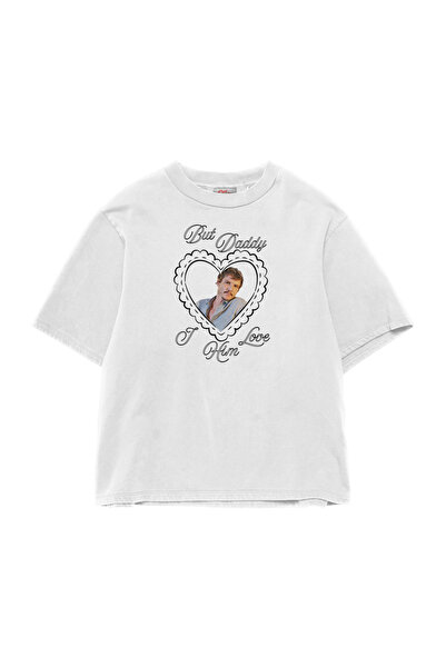 Unisex %100 Organik Pamuk Relaxed Fit Bisiklet Yakalı Baskılı Beyaz T-shirt