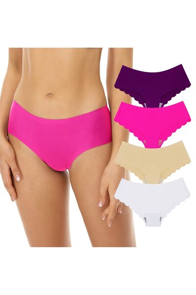 OEM Set Chiloți Damă - Invisible Edge - mărime L - Microfibră - Fără Cusături...