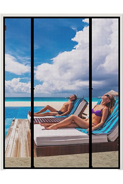 OEM Premium Plasă Țânțari - Dublă Magnetica - mărime 180x222 cm - Negru Fibra...