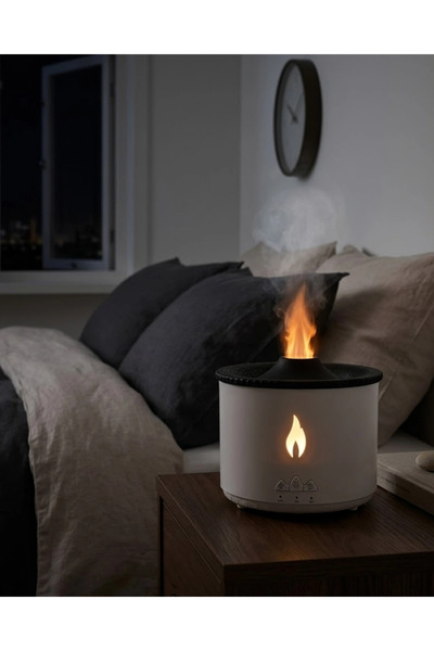 CT STONES Flame and volcano effect ultrasonic aroma diffuser with led night l...