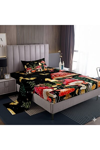 OEM Loussiesd Lenjerie de Pat - Forest - mărime Single - Microfibră Multicolo...