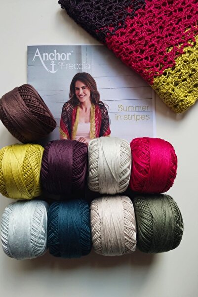 CanansCraft bumbac 100% Nr.:6 dantelă Ață de 25gr Set de 9