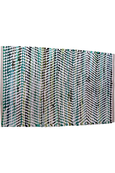 OEM Gifiie Covor Iuta 60x90 cm Alb Verde Tesut Manual Rustik