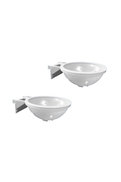 OEM Set 2 Cuiburi Incubație 15 cm, Alb Plastic, Accesorii Papagali și Canari