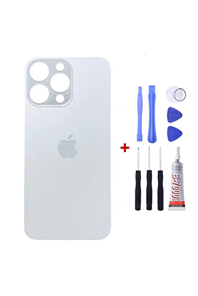 Yedcom Iphone 13 PRO MAX Beyaz Arka Cam Kapak Arka Pil Kapağı