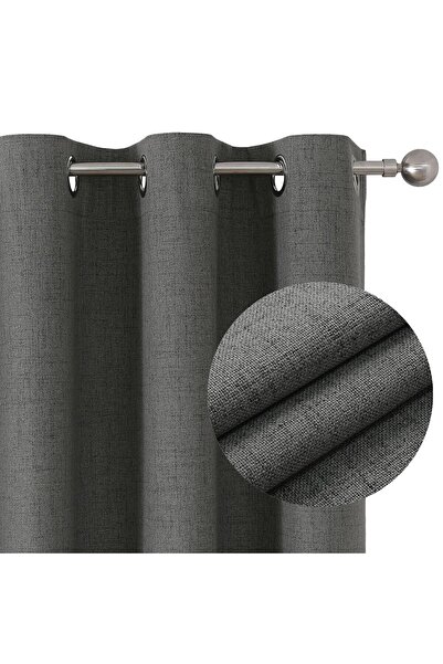 OEM Joydeco Perdele Opace - Blackout - mărime 2 buc - In Gri - Termoizolante,...