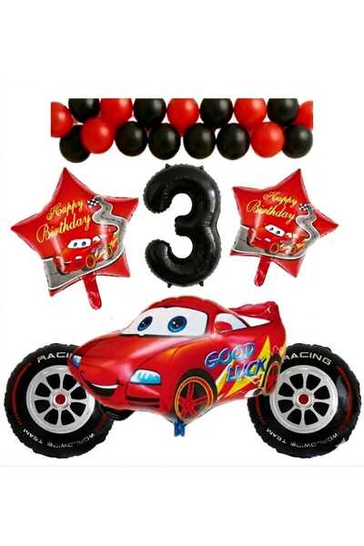 ÇITIPITISTORE Σετ μπαλονιών για γιορτή γενεθλίων με θέμα το αυτοκίνητο