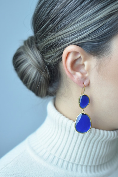 Design by Kadir Kadir Jewellery 22 Ayar Altın Kaplama Kadın Sallantılı Küpe -...