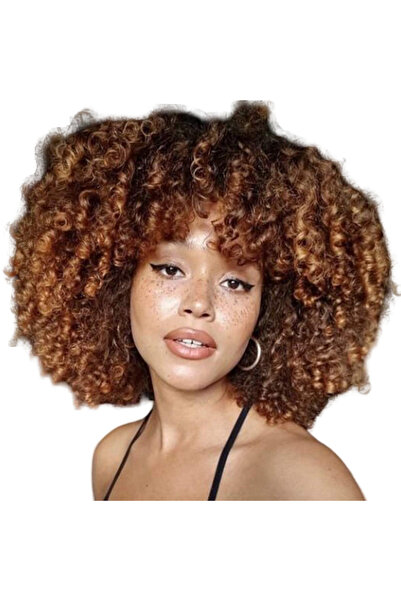OEM Bouncy Perucă Afro - Kinky Curly - mărime universală - Maro Ombre - Păr s...