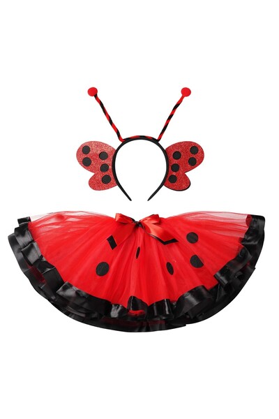 OEM IBAKOM Costum Gărgăriță - Tutu - mărime 2-4 ani - Roșu Poliester - Bal Ma...
