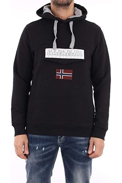 OEM Napapijri Hanorac - Burgee Win - mărime XXS - Gri Bumbac - Bluza cu Glugă...