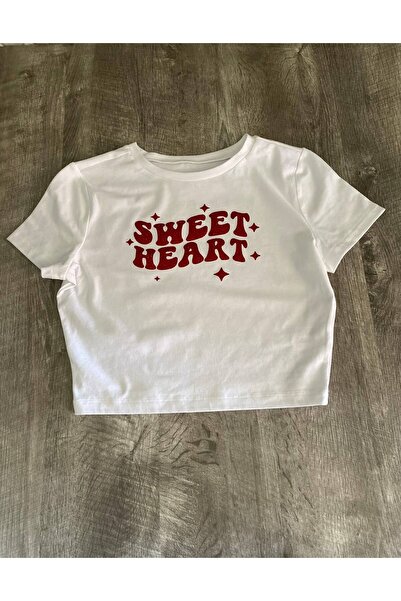 Bravebell Sweet Heart Fitted Crop Top