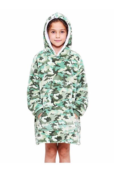 OEM Pătură Hanorac 2în1 - Camuflaj - mărime Universală - Verde - Polar Moale ...