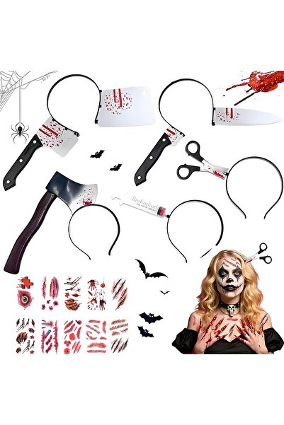 OEM Halloween Accessory Set Headbands and Tattoos - 35 Pieces - Universal Siz...