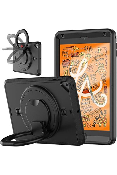 OEM Generic Husă iPad Mini 5/4 - mărime 7.9 inch - Negru Silicon - Suport Rot...