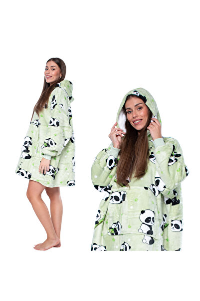 OEM Hanorac Pătură Supradimensionat — călduros cu glugă, interior pufos Sherp...