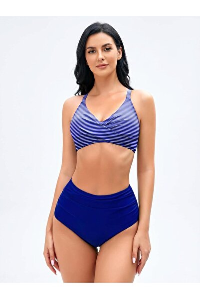 OEM CUPSHE Costum de Baie - Set Bikini - mărime XXL - Albastru - Push-up Regl...