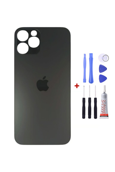 Yedcom Iphone 11 PRO MAX Siyah Arka Cam Kapak Arka Pil Kapağı