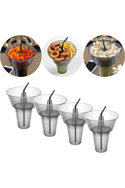 OEM Eynel Pahare Gustări - Stack n’ Sip - mărime 4 buc - Multicolor Plastic -...