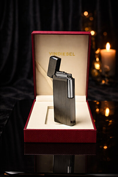 Vindiesel Premium Metal Gazlı Çakmak Şık Tasarım Lüks Hediye Kutulu Modern Da...