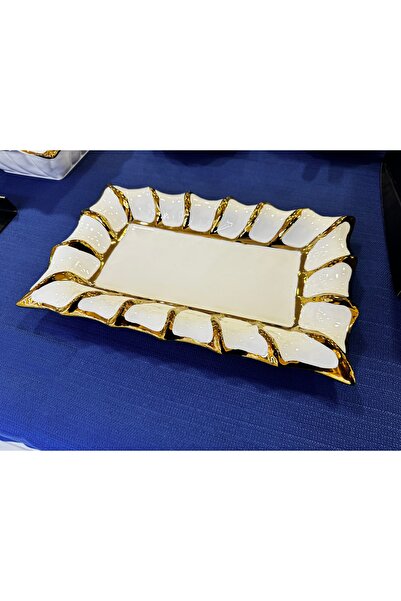 hediye Esterhomedecor Rectangular Presentation Plate 36cm Rosey208 Single Piece