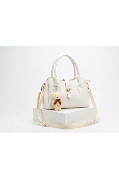 Nobrand İmita Deri Kadın El ve Omuz Çantası – Peluş Ayıcık Hediyeli
