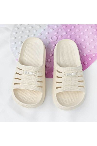 Tmall Women's Slippers, Foam, Lightweight, PD1081, Beige