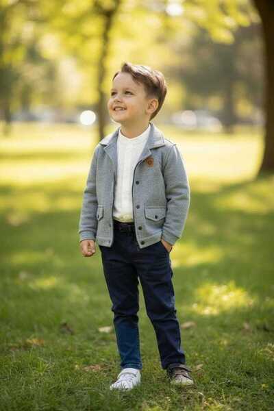 Ercahome tekstil ÜÇLÜ CEKET TAKİM AYARLANABİLİR LASTİKLİ PANTOLON /GÖMLEK 2Y,...