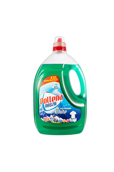 Pollena Detergent gel de rufe alb (3000 ml) 80 spălări