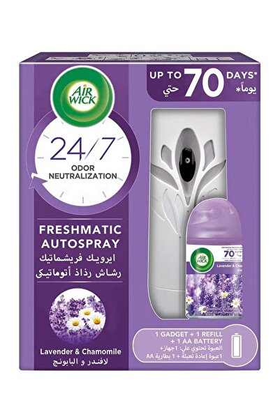 Air Wick مجموعة بخاخ معطر جو فريشماتيك الأوتوماتيكي لتحييد الروائح، برائحة ال...
