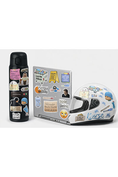 Limitless Design مجموعة ملصقات ذات طابع مضحك وطلابي - 22x30 سم - للابتوب، الت...