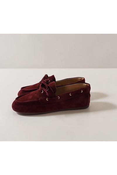 Ega ayakkabı Women's Genuine Suede Leather Loafers & Ballet Flats