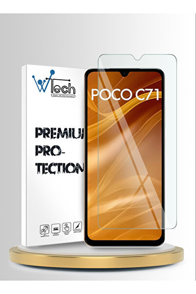 Wtech Xiaomi Poco C71 4G 2025 Premium Series 9H Tempered Glass Clear
