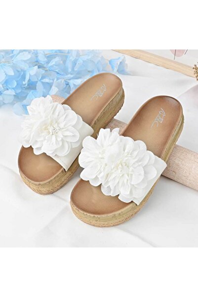 Tmall Women's Casual Slippers, Made of ecological suede, PD1089, White