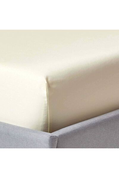 Kotonia Home Cearșaf cu elastic elastic cu elastic, bumbac Ranforce, ivory, 1...