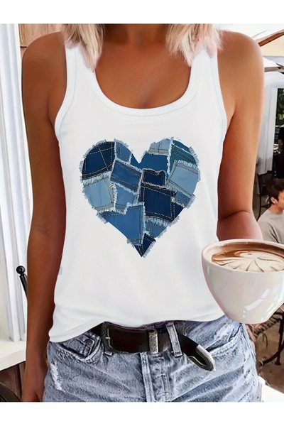 mercoledi Mix cu imprimeu Femei Oyuk Colar cu guler în V tricou Atlet