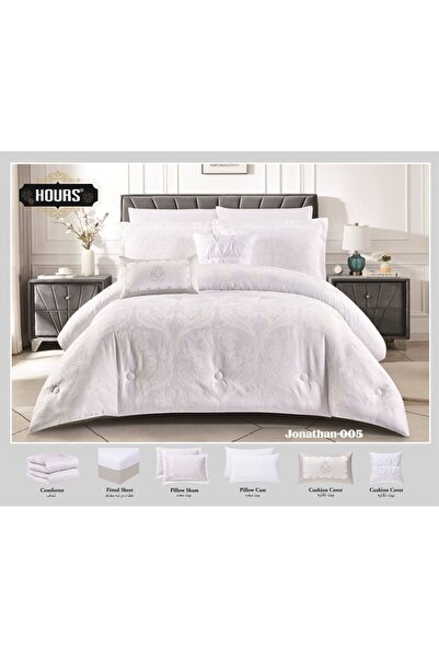 HOURS Summer Jacquard Bedspread, Single and a Half Size, 4 Pieces, Fluffy