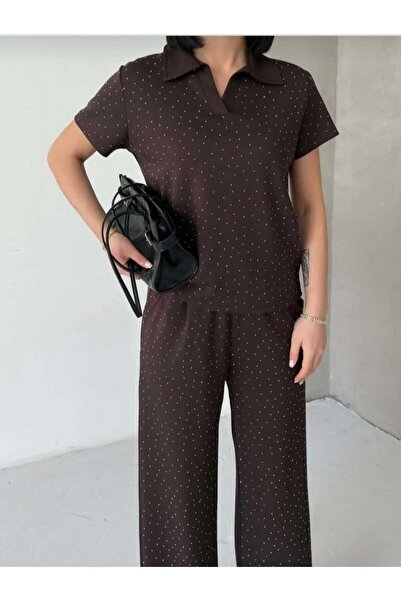 LAVRE Modal Fabric Stone Detailed Shirt Collar Soft-Textured Comfortable Trac...