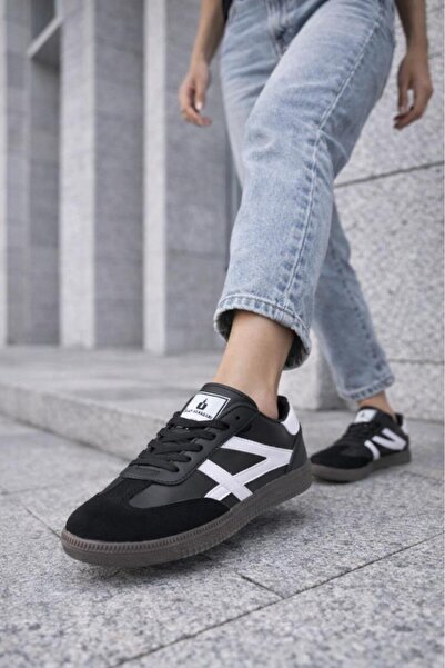 inanayakkabı Negru Alb Femei sneakerși N-3273