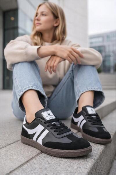 inanayakkabı Negru Alb Femei sneakerși N-3271