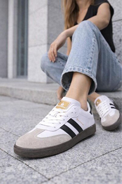 inanayakkabı Alb Negru Femei sneakerși N-3276