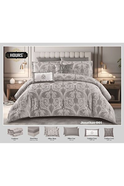 HOURS Summer Jacquard Bedspread, Single and a Half Size, 4 Pieces, Fluffy