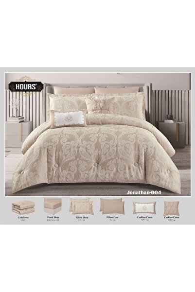 HOURS Summer Jacquard Bedspread, Single and a Half Size, 4 Pieces, Fluffy