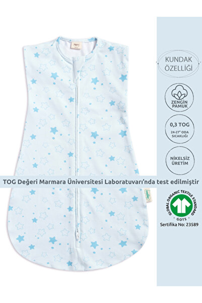 Zuppers Organic Cotton Baby Swaddle Sleeping Bag 0.3 Tog - Star