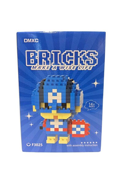 Bricks Baskio tasarım kaptan America Mini Blok Yapı oyuncak– Koleksiyonluk Ho...